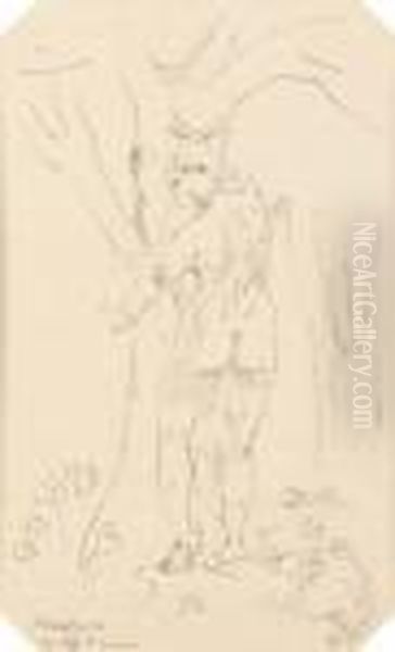 Hamadryade Oil Painting by Felicien Rops