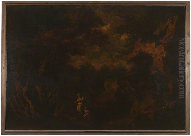 Tobias And The Angel Oil Painting by Salvator Rosa