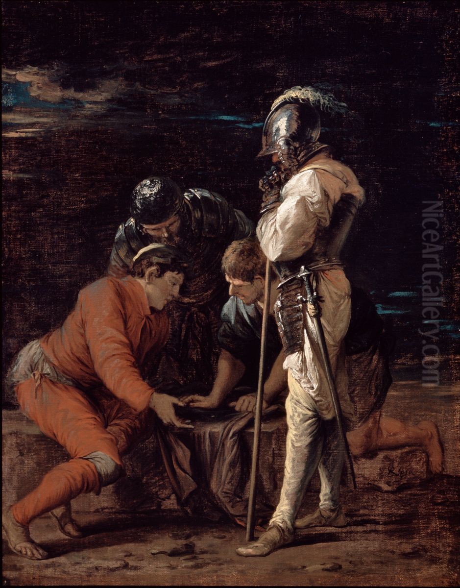 Soldiers Gambling Oil Painting by Salvator Rosa