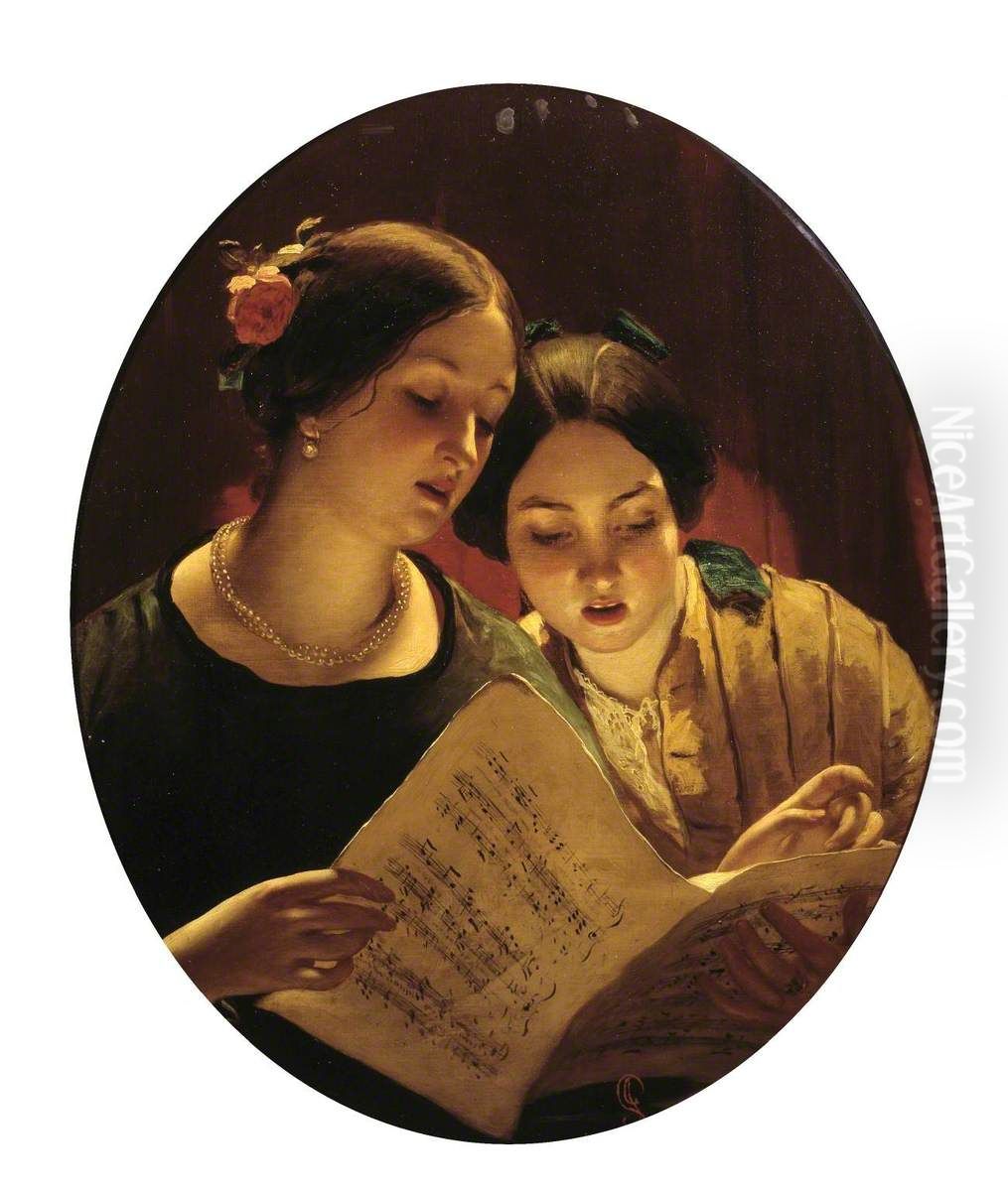 The Duet Oil Painting by James Sant