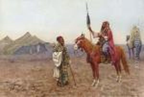 The Discussion Oil Painting by Giulio Rosati