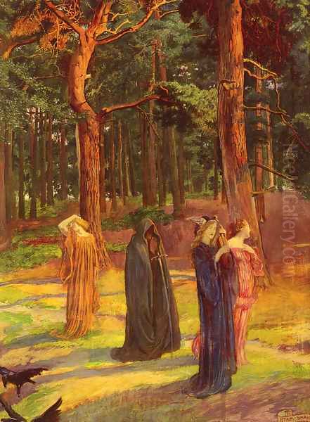 A Dirge Oil Painting by John Byam Liston Shaw