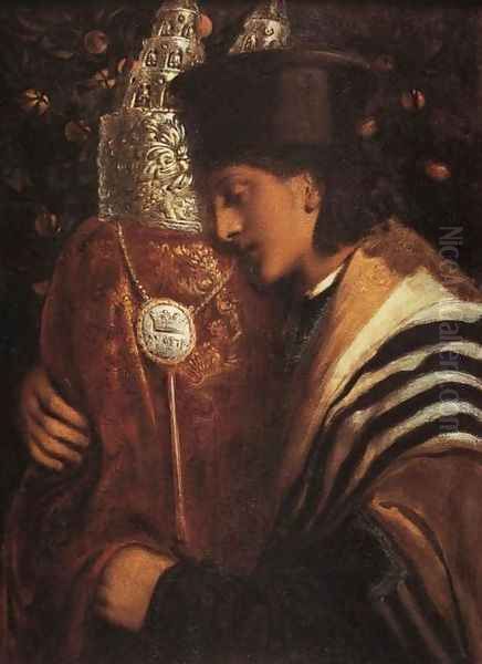Carrying the Scrolls of the Law Oil Painting by Simeon Solomon