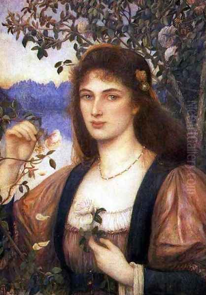 A Rose from Armida's Garden Oil Painting by Maria Euphrosyne Spartali, later Stillman