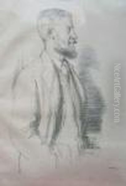 George Bernard Shaw Oil Painting by William Rothenstein