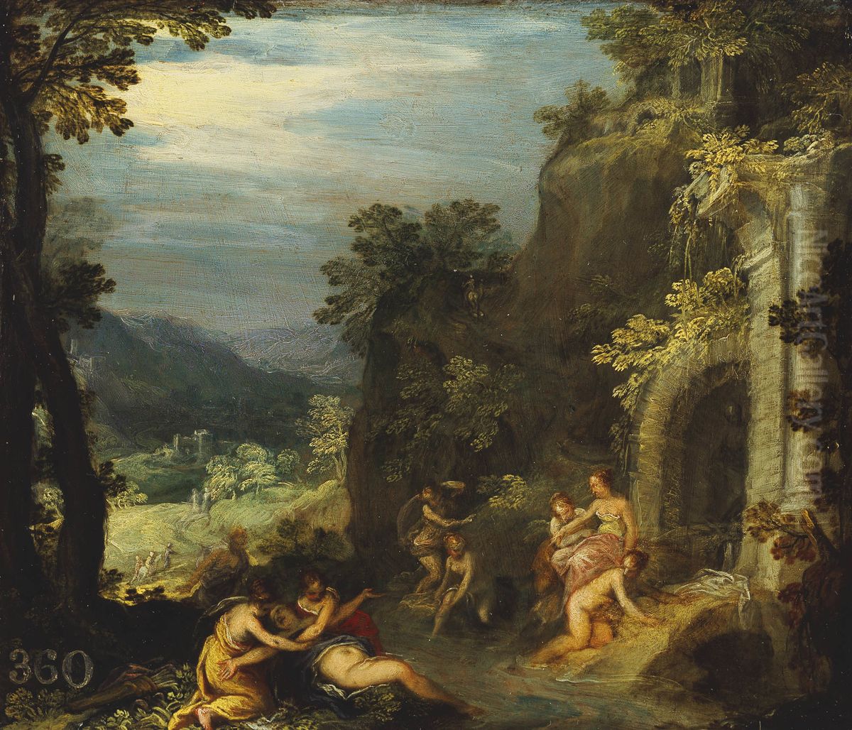 Diana And Callisto Oil Painting by Hans Rottenhammer