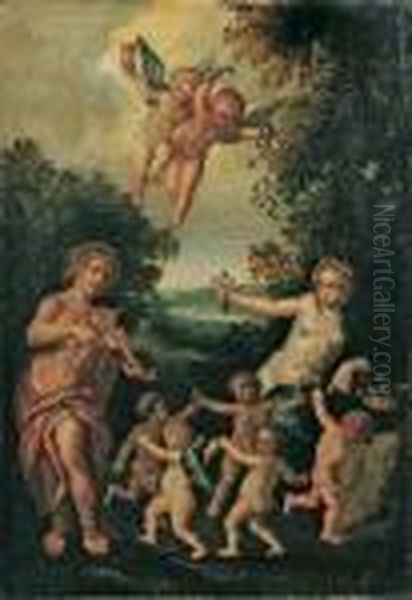 Allegorie Der Verganglichkeit Der Liebe. Oil Painting by Hans Rottenhammer