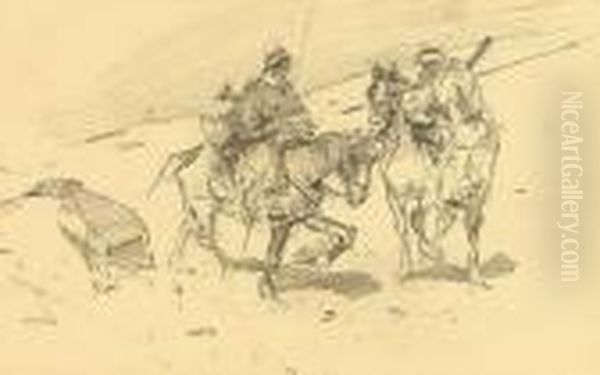 Erhielt Bereits Im Alter Von 
Sechs Jahren Erste Unterweisungen Im Zeichnen. In Tiflis Fand Sich Ein 
Gonner Oil Painting by Franz Roubaud