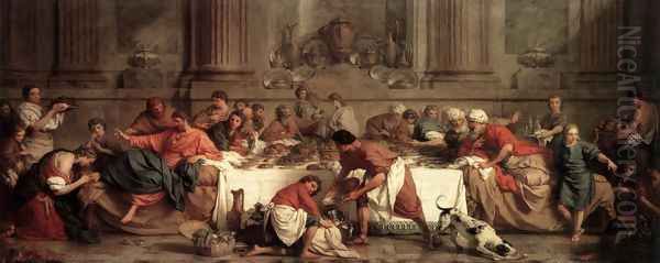 Christ at the House of Simon the Pharisee c. 1737 Oil Painting by Pierre Subleyras