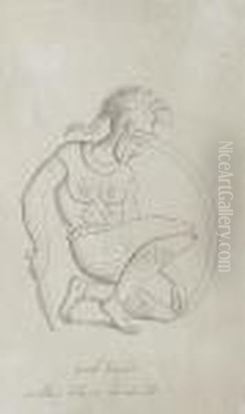 A Greek Warrior Oil Painting by Thomas Rowlandson