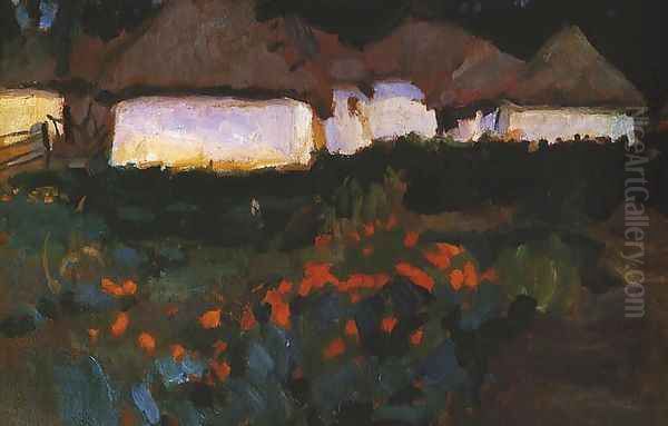 Village in the Ukraine Oil Painting by Jan Stanislawski