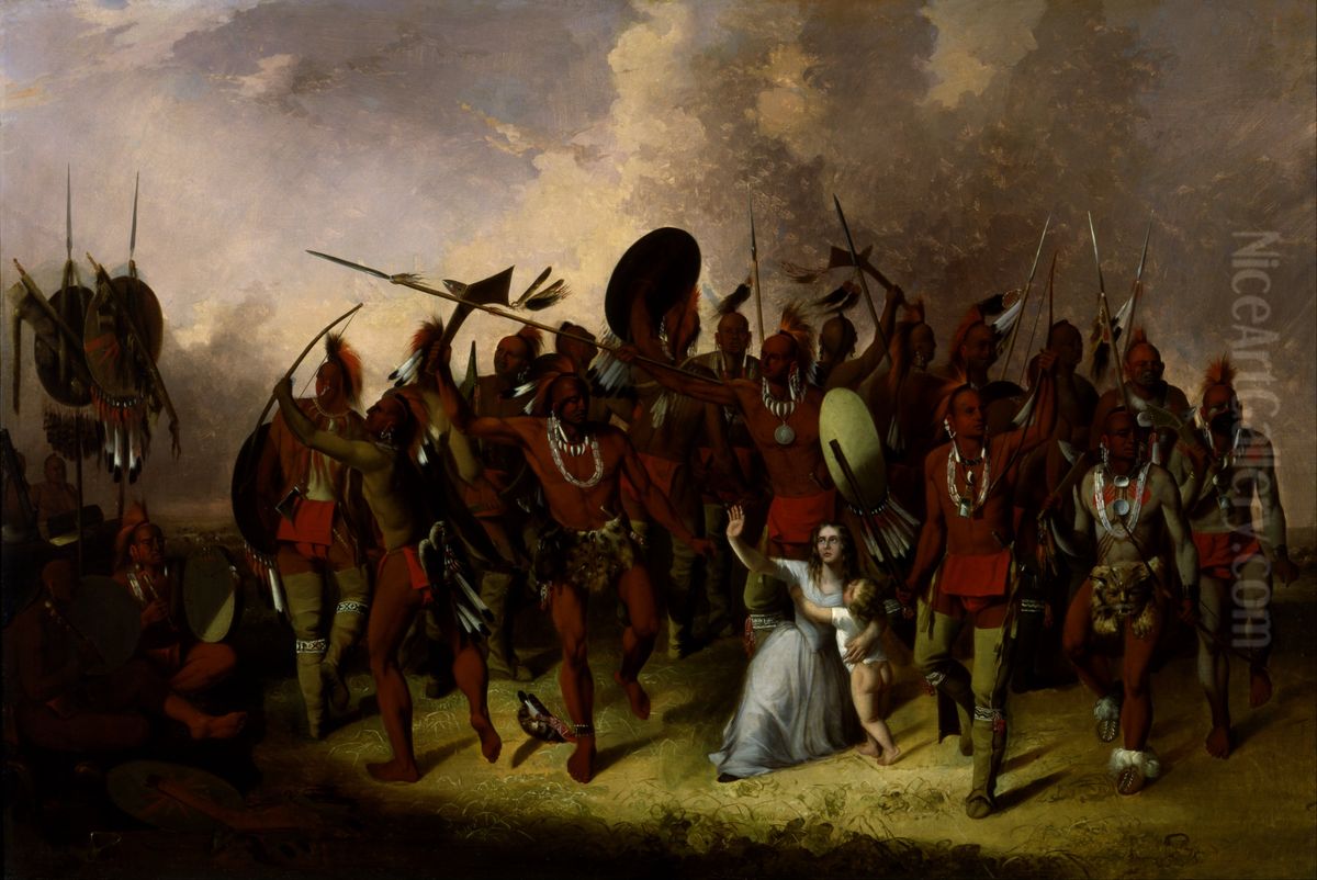 Osage Scalp Dance Oil Painting by John Mix Stanley