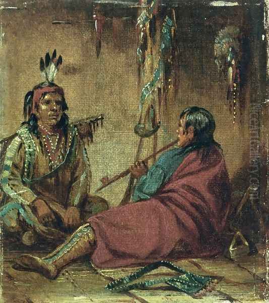 Interior of Wigwam I Oil Painting by John Mix Stanley
