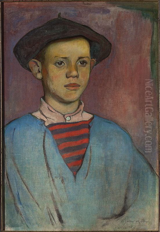 Portrait of a Young Fisherman Oil Painting by Wladyslaw Slewinski