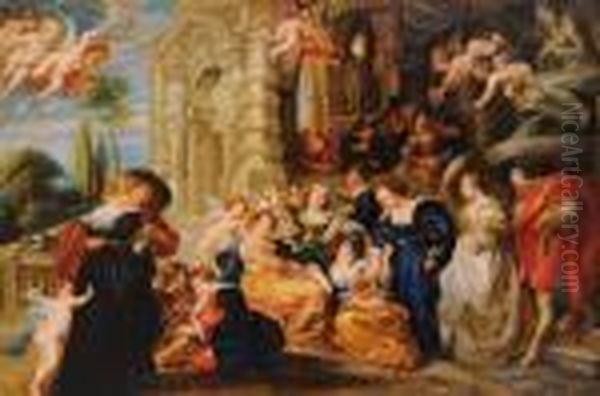 Il Giardino Di Amore Oil Painting by (studio of) Rubens, Peter Paul