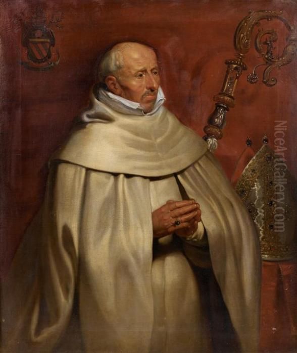 Portrait De Matthaeus Yrsselius, Abbe De Saint Michel A Anvers Oil Painting by (studio of) Rubens, Peter Paul