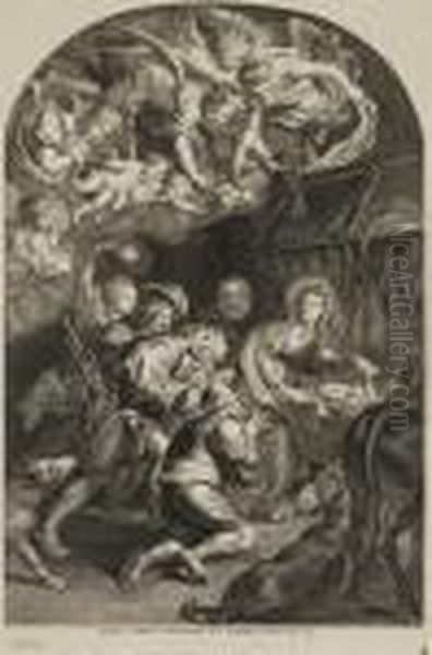 Die Anbetung Der Hirten Oil Painting by (studio of) Rubens, Peter Paul