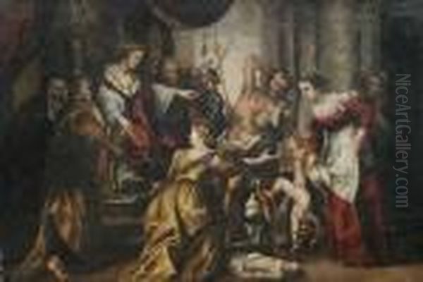 Das Urteil Des Salomon Oil Painting by (studio of) Rubens, Peter Paul