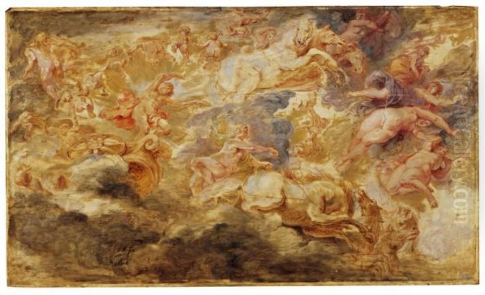 Apollo In The Chariot Of The Sun Oil Painting by (studio of) Rubens, Peter Paul