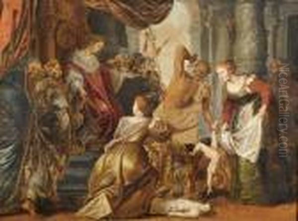 Le Jugement De Salomon Oil Painting by (studio of) Rubens, Peter Paul