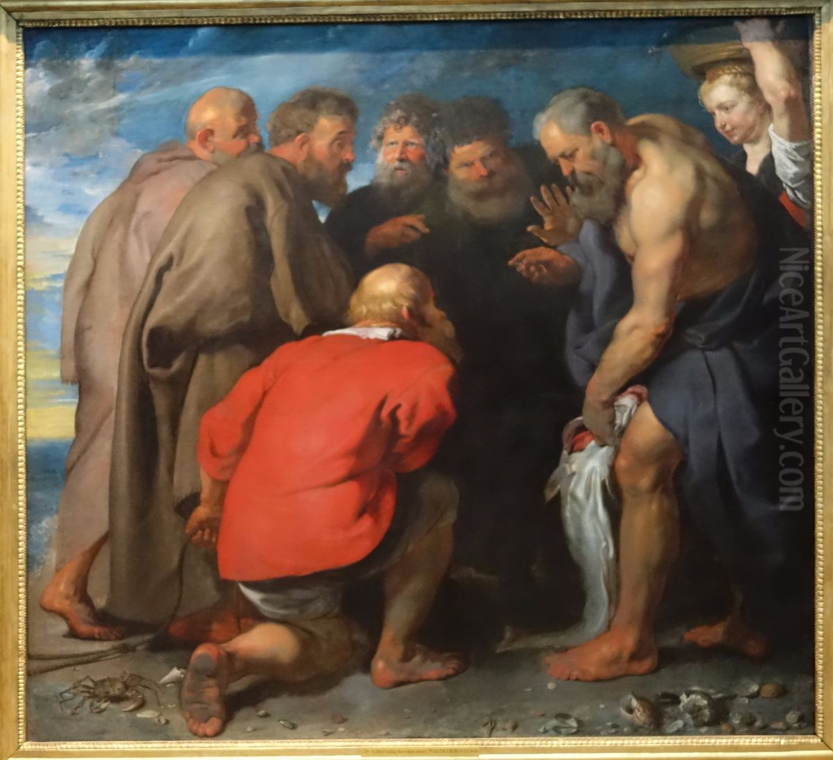 Saint Peter Finding The Tribute Money Oil Painting by (studio of) Rubens, Peter Paul