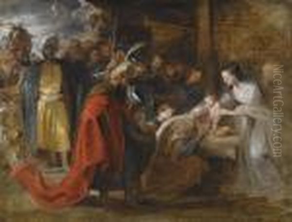 The Adoration Of The Magi Oil Painting by (studio of) Rubens, Peter Paul