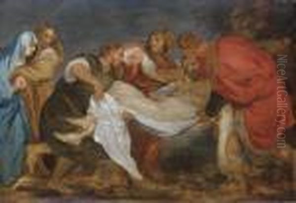 The Entombment, After Titian Oil Painting by (studio of) Rubens, Peter Paul