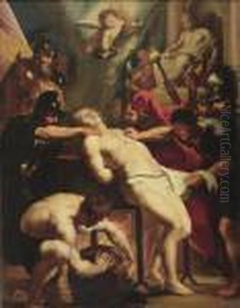 The Martyrdom Of Saint Lawrence Oil Painting by (studio of) Rubens, Peter Paul
