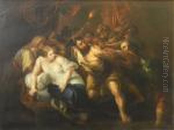 The Taking Of Samson Oil Painting by (studio of) Rubens, Peter Paul