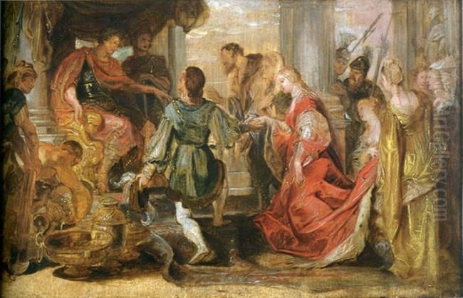 The Continence Of Scipio Oil Painting by (studio of) Rubens, Peter Paul