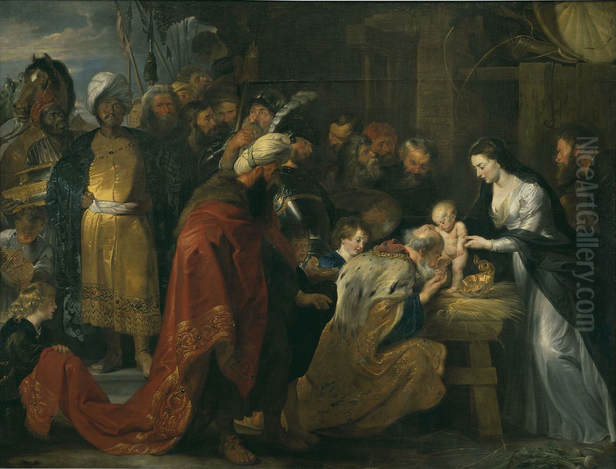 L'adoration Des Mages Oil Painting by (studio of) Rubens, Peter Paul