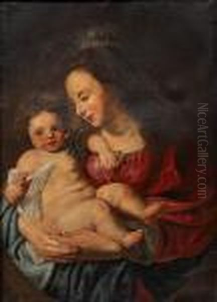 The Madonna And Child Oil Painting by (studio of) Rubens, Peter Paul