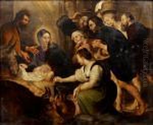 The Adoration Of The Shepherds Oil Painting by (studio of) Rubens, Peter Paul