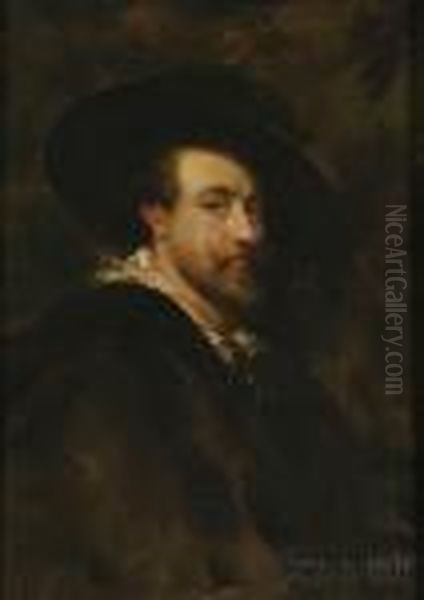 Self Portrait Oil Painting by (studio of) Rubens, Peter Paul