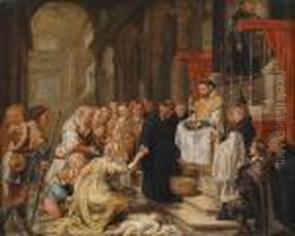 A Miracle Oil Painting by (studio of) Rubens, Peter Paul