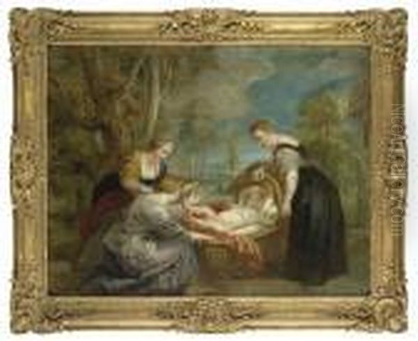 The Finding Of Moses Oil Painting by (studio of) Rubens, Peter Paul