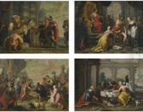 The Judgement Of Solomon Oil Painting by (studio of) Rubens, Peter Paul