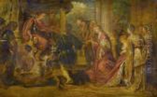 The Generosity Of Scipio Oil Painting by (studio of) Rubens, Peter Paul
