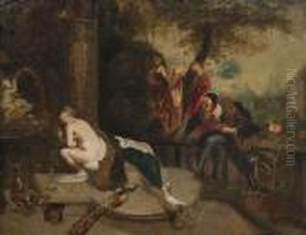 Susanna And The Elders. Oil Painting by (studio of) Rubens, Peter Paul