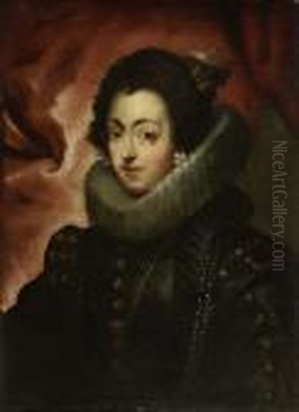 Retrato Da Rainha Isabel De Bourbon Oil Painting by (studio of) Rubens, Peter Paul