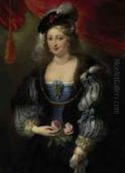 Portrait Of A Lady, Traditionally Identified As Helena Fourment(1614-1673) Oil Painting by (studio of) Rubens, Peter Paul