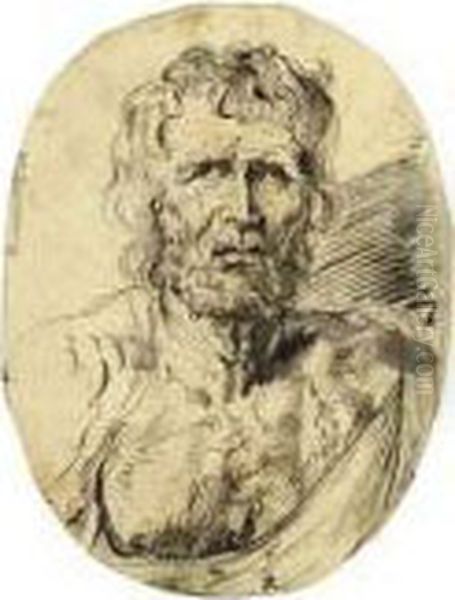 Portrait Bust Of Seneca Oil Painting by (studio of) Rubens, Peter Paul