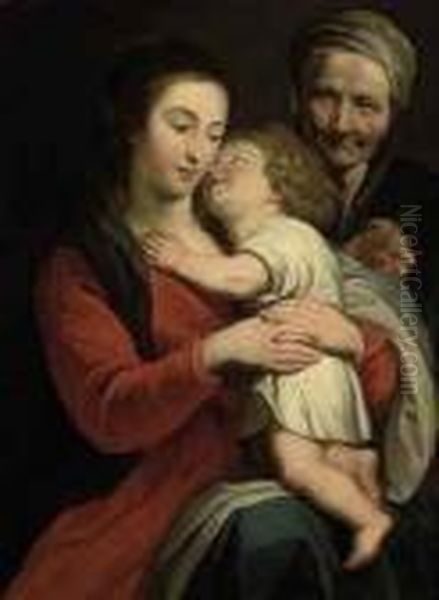 The Virgin And Child With Saint Anne Oil Painting by (studio of) Rubens, Peter Paul