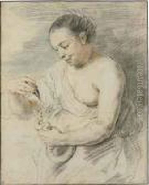 Hygieia With A Serpent, After Rubens Oil Painting by (studio of) Rubens, Peter Paul