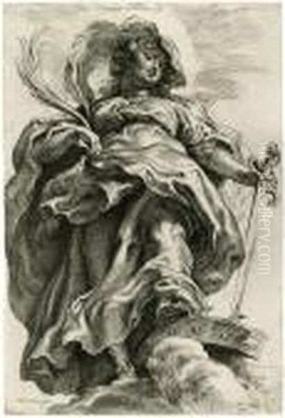 Die Heilige Katharina In Den Wolken Oil Painting by (studio of) Rubens, Peter Paul