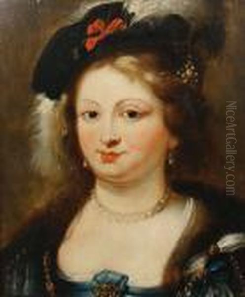 Portrait Of A Lady Oil Painting by (studio of) Rubens, Peter Paul