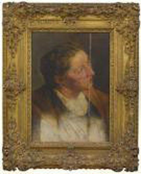 Study For The Head Of A Woman, Head And Shoulders, Lookingupwards Oil Painting by (studio of) Rubens, Peter Paul