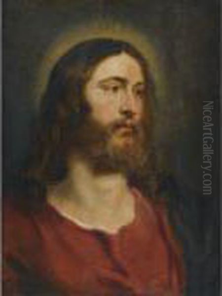 Christ, Head And Shoulders, Looking Right Oil Painting by (studio of) Rubens, Peter Paul