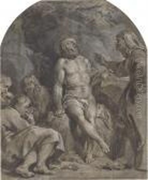 Job, Seated On A Dunghill Oil Painting by (studio of) Rubens, Peter Paul