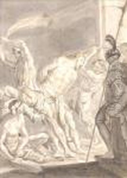 A Flagellationscene Oil Painting by (studio of) Rubens, Peter Paul